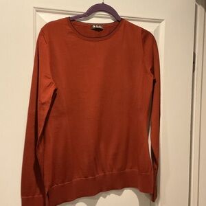 Loro Piana Women's Rust Crew Neck Sweater